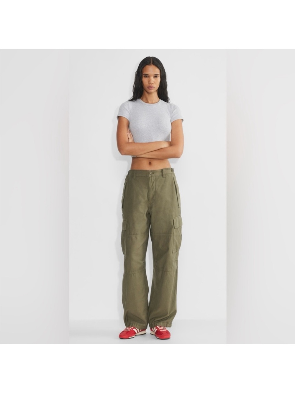 TNA Olive Cargo Pants